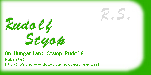 rudolf styop business card